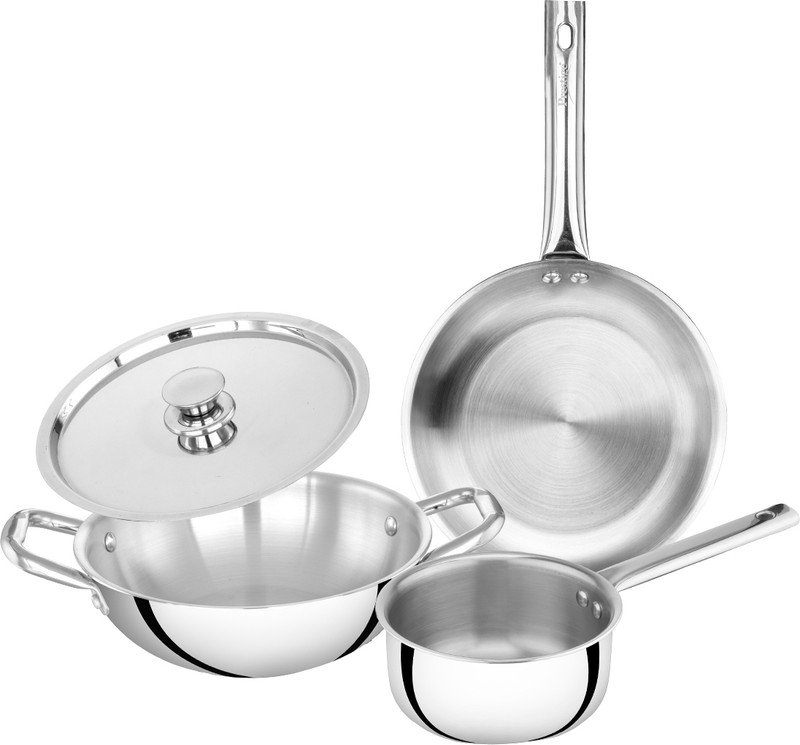 Prestige Triply Splendid BYK Induction Bottom Cookware Set(Triply, 4 – Piece)