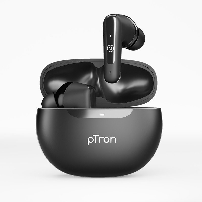 PTron Bassbuds Vibe w/ 34 Hrs Playback,Clear Calls,13mm Dynamic Drivers,Bluetooth V5.3 Bluetooth(Black, True Wireless)