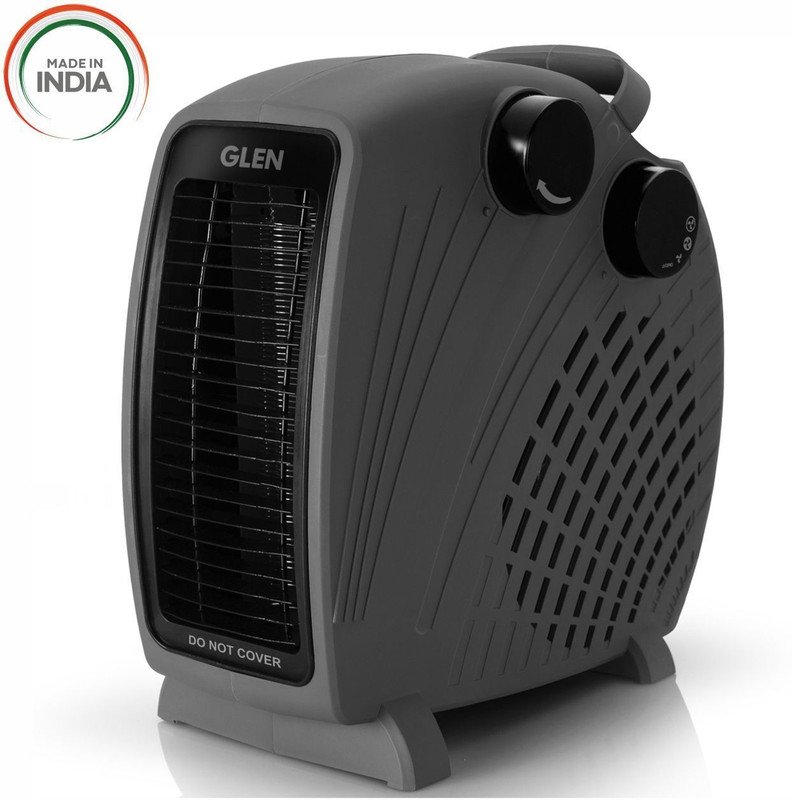 Glen 7020 Electric room Heater with 2 Heat Settings – HA7020FHGREY ISI Certified Fan Room Heater