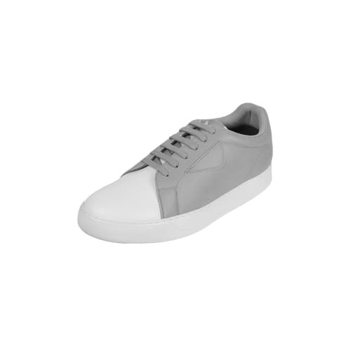 Metro Men’s White Grey Dual Tone Cushioned Collar Anti-Skid Casual Sneakers UK/9 EU/43 (71-320)