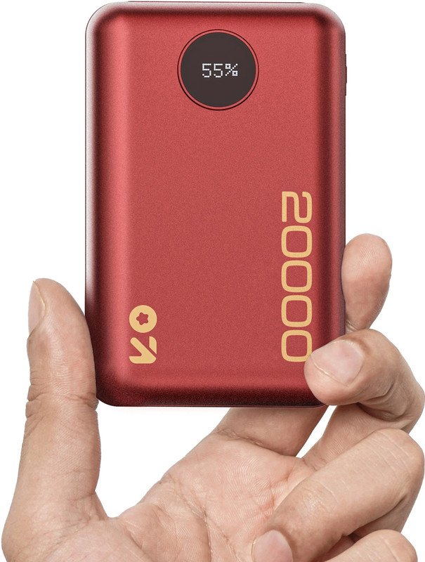 GOBOULT 20000 mAh 22.5 W Power Bank(Red, Lithium Polymer, Fast Charging for Earbuds, Mobile, Smartwatch, Speaker, Tablet, Trimmer)