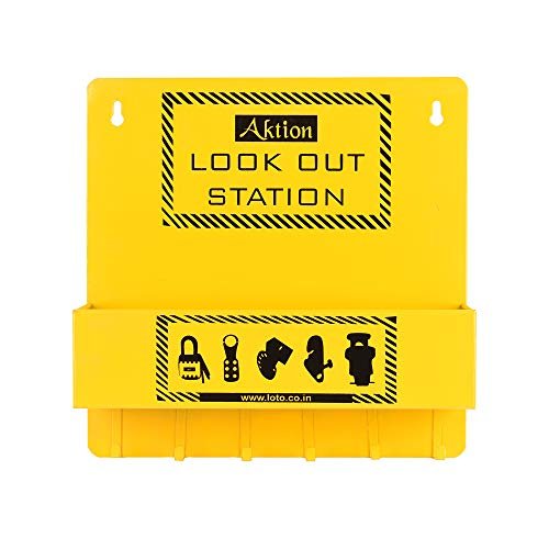 Aktion Safety Group Lockout Box AK-GLS-116 – Size 10 x 6 x 4 inch, Yellow (Pack of 1)