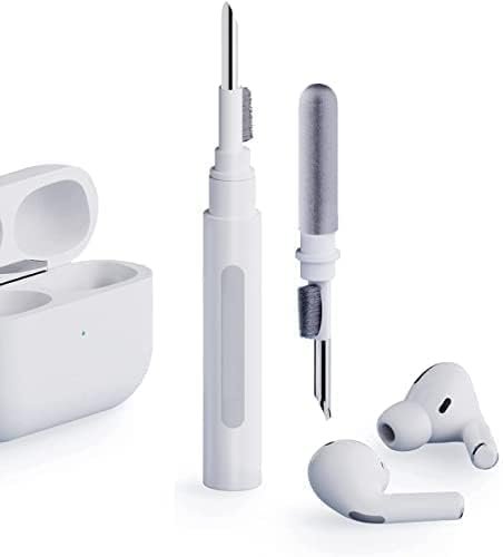 Inefable Cleaning Pen for Airpods, 4-in-1 Soft Brush Cleaning kit for Earpods, Multifunctional Bluetooth Earbuds Cleaning Pen for AirPods Pro,Electronics Cleaner Tools Kit – (Pack of 1, White)