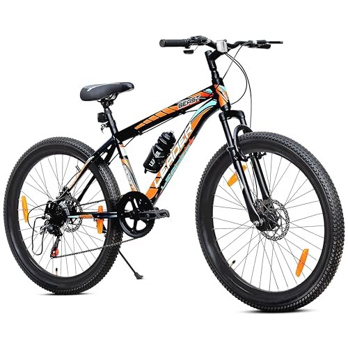 Leader Beast 26T Multispeed (7 Speed) Mountain Bike with Front Suspension & Dual Disc Brake – MATT_Black_SEA Green, Ideal for 12 + Years,Mountain Bike,Mens,Front,18 inches