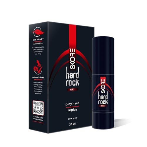 Skore Hardrock Gel | Skin Friendly | Non-sticky | Natural blend for Men | 30ml