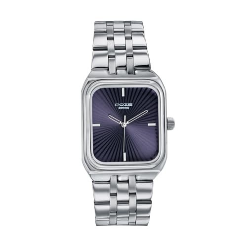 Sonata Poze 7 Analog Blue Dial Silver Sheet Metal Strap Watch for Men – SP70089SM01W