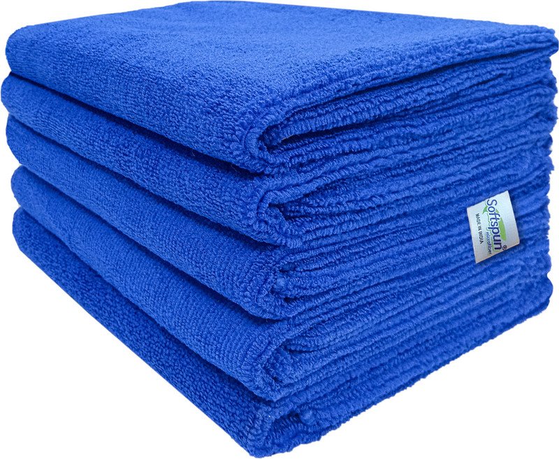 SOFTSPUN Microfiber Vehicle Washing  Cloth(Pack Of 5)