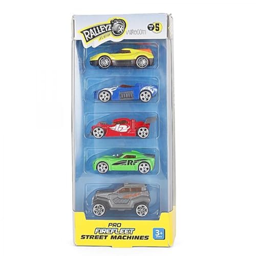 Ralleyz Pro Firefleet Street Machines Die Cast Toy Cars for Kids, Pack of 5, 3Y+ | Safe & Gift-Friendly