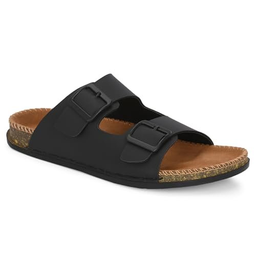 ROWLANS Men’s Ethnic Slippers – Elegant, Traditional & Comfortable Footwear_854_9_black
