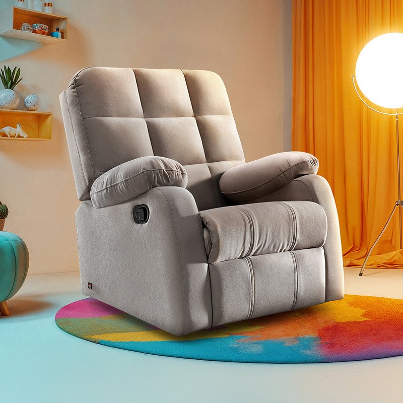 Sleepyhead Fabric Manual Recliner(Finish Color – Steel Grey, DIY(Do-It-Yourself))