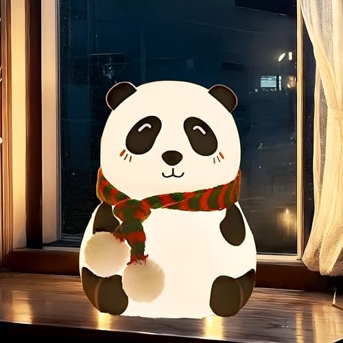 BTfash Panda Night Lamp for Bedroom, Cute Lamp, Panda Light, Room Decor, Valentine Gift for Girlfriend (Close Eye)