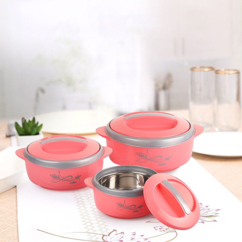 cello Sapphire Casserole Set of 3 Pack of 3 Thermoware Casserole Set(500 ml, 1000 ml, 1500 ml)