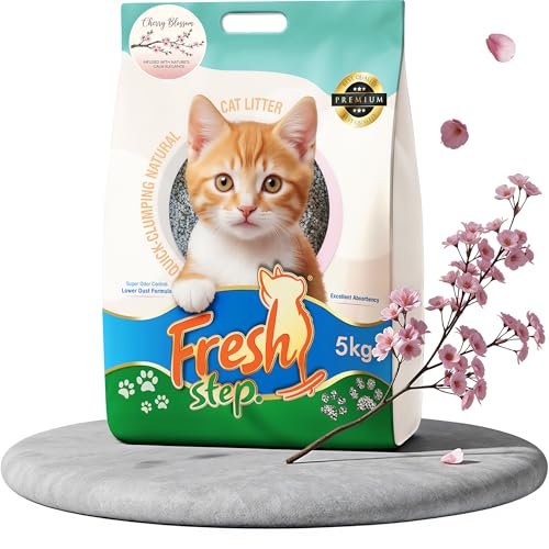 Fresh Step Dream Flower Scented Cat Litter – 5kg | Ultra Absorbent, Quick Clumping, Odor Control, Dust-Free Formula for Cats