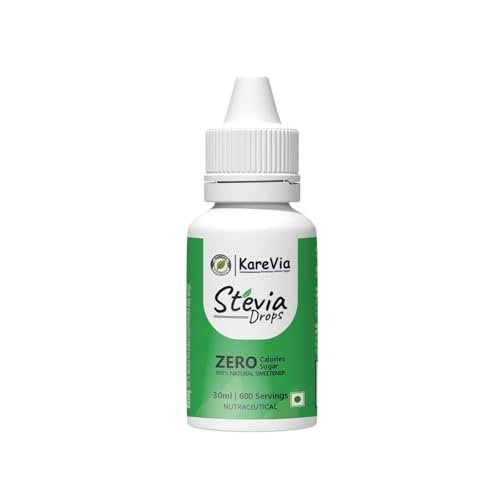 Kare Via Stevia Liquid Drops Natural – Zero Calories & Zero Carbs, Sugar Substitute Great for Weight Control – 30ml