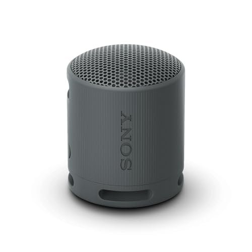 Sony SRS-XB100 Wireless Bluetooth Portable Lightweight Super-Compact Travel Speaker, Extra-Durable IP67 Waterproof & Dustproof, 16 Hrs Batt, Versatile Strap, Extra Bass & Hands-Free Calling-Black