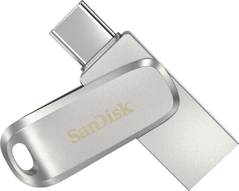 SanDisk SDDDC4-128G-I35 128 GB OTG Drive Compatible with Mobile, Desktop Computer, Laptop USB 3.1 Metal Case(Silver, Type A to Type C)