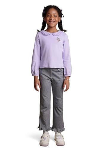 One Friday Kids Girls Peter Pan Lavender Coloured Top