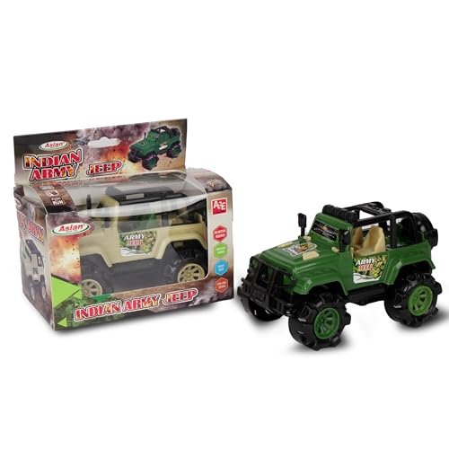 Asian Army Jeep Car Toy for Kids | Push & Go Off-Road Vehicle with Big Durable Wheels & Shockproof Body | Army-Themed Adventure Car Toy for Boys & Girls | 3+ Years