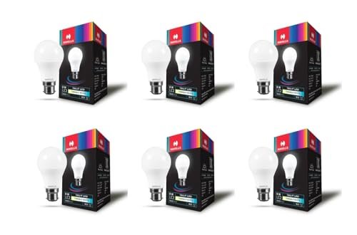 Havells 9W LED Bulb for Home & Office |B22 LED Bulb Base |Cool Day White Light (6500K/4000k/3000k) |4Kv Surge Protection |High Voltage Protection |Eco Friendly Energy Efficient | Pack of 6