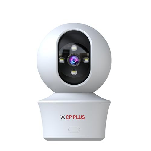 CP PLUS 3MP Smart Wi-Fi CCTV Camera for Home with 360° Pan & Tilt | View & Talk | Smart Detection Suite | Night Vision 30 Mtr | Cloud Recording | CTC Cyber Secure Tech | EZ-P34Q