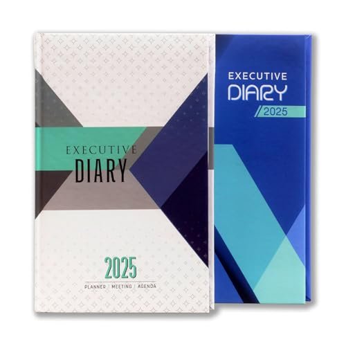 amazon basics 2026 New Year Dated Diary | Hard Bound Personal Organizer For Him & Her | Goal Setting & Productivity Tools | Set Of 2, Planner, Multicolor
