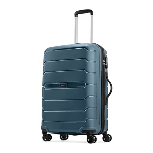 Aristocrat Liberty Medium (Check-in) Trolley Bag, 68Cm | Combination Lock | 8 Wheels | 3 Years International Warranty | Spanish Blue