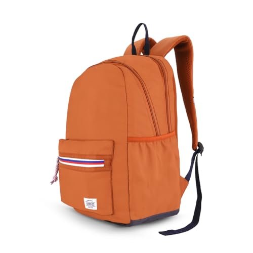 American Tourister Carter, 28L Volume College and Office 4 Compartment Laptop Backpack with Front Organizer and Spacious Interiors for Unisex – Ginger,Orange