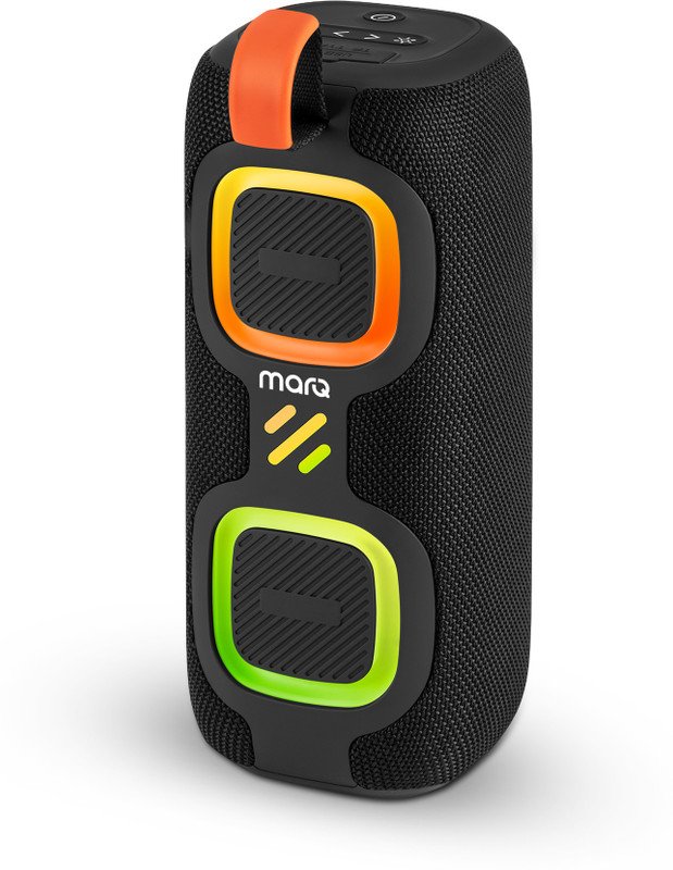 MarQ by Flipkart Party Pod with Powerful Dual Drivers, Upto 5Hrs of Playback, TWS Mode 30 W Bluetooth Speaker(Black, 2.0 Channel)