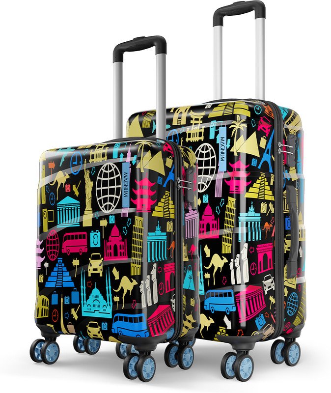 Safari WANDERLUST PLUS 55/65 4W PRINTED Cabin & Check-in Set 8 Wheels – 27 Inches