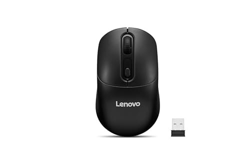 Lenovo 210 Wireless USB A Compact Mouse,1600 DPI Optical Sensor, 2.4GHz Wireless Nano USB, 10m Range, 3Yr Warranty, 3-Button(Left,Right,Scroll) Upto 3M Left/Right clicks, 1Yr Battery, GY51U02463