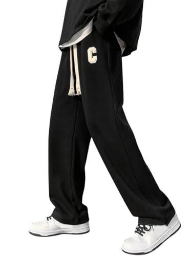 KOTTY Mens Solid Drawstring Agave Black Casual Pant(Black,32)-KTTMENSPANT21_32