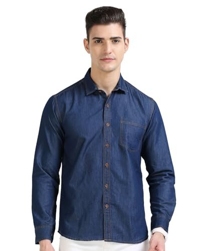 Scott International Men’s Blue Denim Full Sleeve Shirt | Mens Shirt | Jeans Shirts for Man | Denim Casual Shirts | Shirt for Men Stylish