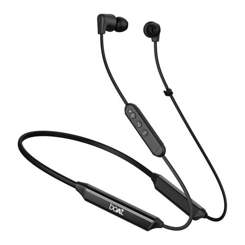 Boat Rockerz Trinity Grande, 150H Battery, Hi Res Audio by LDAC, Dual Pair, ENx Tech, Stream Ad Free Music via App Support, Bluetooth Neckband, Wireless with Mic Earphones (Black)