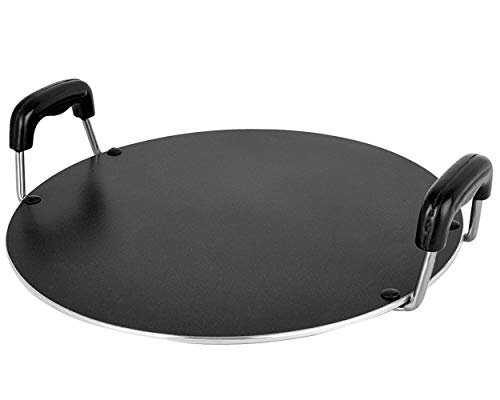 NIRLON Non Stick Aluminium Gas and Stove Tops Friendly Round Dosa Tawa (Black, 28.5cm, Classic_Round Tawa)