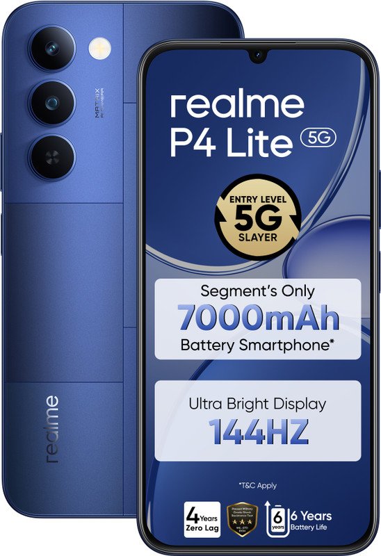 realme P4 Lite 5G (Mosaic Blue, 128 GB)(4 GB RAM)