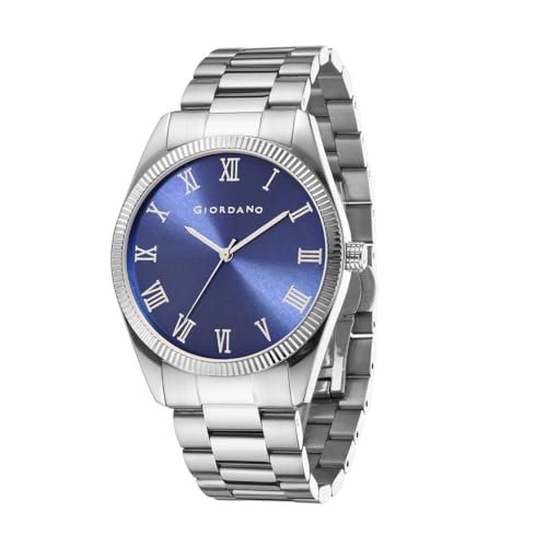 Giordano Analog Wrist Watch for Men Stylish Metal Strap with Water Resistant 3 Hand Mechanism for Men and Boys to Compliment Your Look/Ideal Gift for Male – GZ-50112