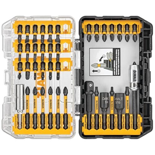 DEWALT DWA2T40IR 40-Piece IMPACT READY FLEXTORQ® Screw Driving Set With TOUGHCASE®, Ideal for DIY and Professional Screwdriving Applications