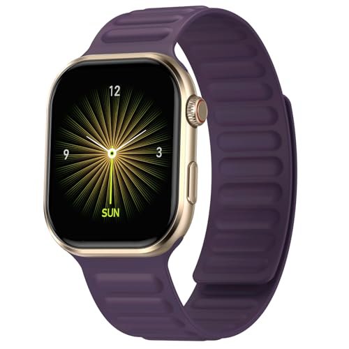 Fire-Boltt Brillia Pro Smart Watch 2.02″ Super AMOLED Display with Bluetooth Calling, SPO₂ & Heart Rate Monitor, 120+ Sports Modes, IP67 Waterproof Magnetic Smartwatch for Men & Women – Wine