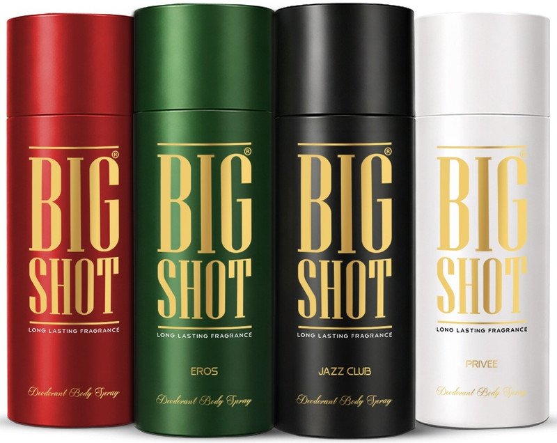 OSCAR Big Shot Jazz Club, Privee, Eros & Red (150mlx4) Long Lasting Body Deo Deodorant Spray  –  For Men & Women(600 ml, Pack of 4)