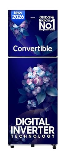 Samsung 236 L, 2 Star, Convertible, Digital Inverter Frost Free Double Door Refrigerator (RT40H28U2HSHL, Hydrangea Blue, 2026 Model)
