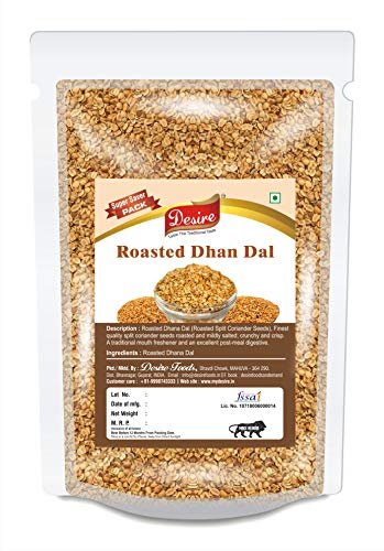 Desire Roasted Dhana Dal (Roasted Split Coriander Seeds) 200 Gram