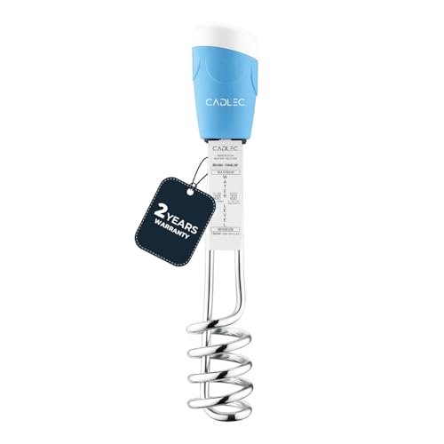 Cadlec HeatJet 1500W Shockproof Japanese Technology Electric Water Heater Immersion Rod With Waterproof & Protection | Instant Heating With Bucket Holder | ISI Certified 2 Year Warranty