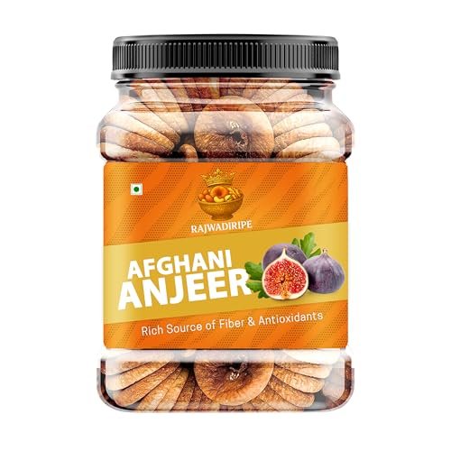 RAJWADIRIPE Afghani Anjir Dried Figs, Rich in Fiber & Antioxidants, Vegan Healthy Snack (1KG)