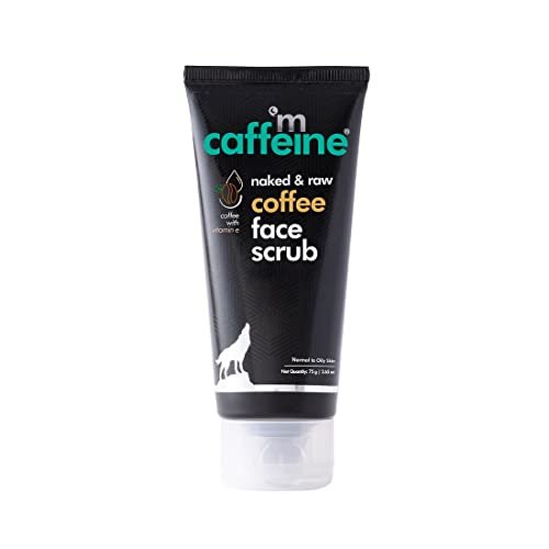 mCaffeine Coffee Tan & Dead Skin Removal Face Scrub (75gm)|Caffeine & Walnut Scrub for Face|Exfoliating & Brightening Scrub|Blackhead Remover,Whitehead Remover,Detan Pack I Face Scrub For Women & Men