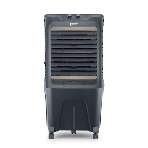 Orient Electric Tornado 65L Desert Air Cooler for home | Densenest Honeycomb Pads | Fully Collapsible Louvers, Inverter Compatible | High Air Delivery | 1 Year Warranty by Orient | Dark Grey
