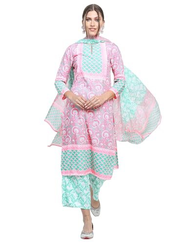 Vishudh Women ROUND NECK ETHNIC SET VNK3003117 Multicolor L