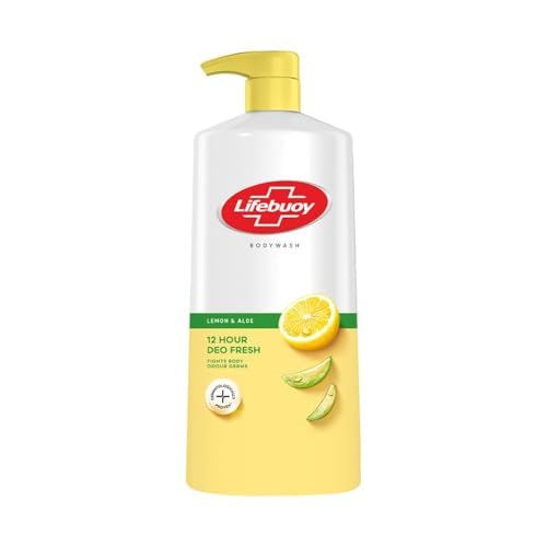 Lifebuoy Lemon & Aloe Bodywash | 12hr deo fresh | Fights body odour germs| 750ml