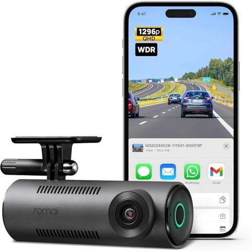 70mai M310 DashCam, 2K Resolution, Type-C Interface, Voice Control, MaiColor Vivid+ Solution, Night Owl Vision, WiFi & App, Optional Parking Mode, Upto 256GB Supported