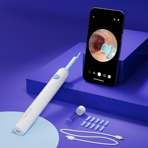 Lifelong Ear Cleaning Tool with Camera – Rechargeable Ear Cleaner – Ear Wax Removal – Wireless with USB Charging Cable – Disposable Rubber Ear Buds (LLEC09)