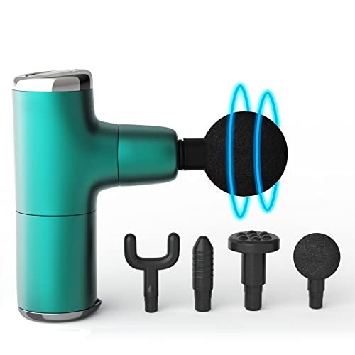 Lifelong Wireless LLGM36 Powerful Gun Massager with 4 Heads|Deep Tissue Percussion Muscle Massager for Pain Relief & Recovery|Portable Handheld Electric Fascial Gun Massager (1 Year Warranty, Black)